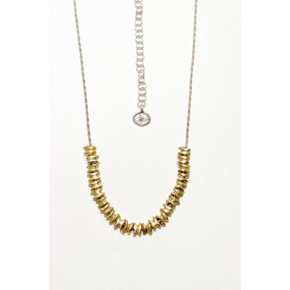 Silpada Retired N3234 Precious Pebbles 925 Sterling Silver And Brass Necklace